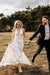 A Line Halter Ivory V Neck Beach Sexy Sleeveless Boho Wedding Dress - Wedding Dresses