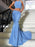 A-Line Halter Sleeveless Sweep/Brush Train With Ruffles Satin Two Piece Dresses - Prom Dresses