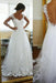 A-Line Lace White Straps Pretty Sleeveless Wedding Dress - Wedding Dresses