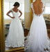 A-Line Lace White Straps Pretty Sleeveless Wedding Dress - Wedding Dresses