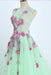 A Line Mint Green Sleeveless Formal with Appliques Long Tulle Prom Dress - Prom Dresses