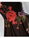 A Line Off Shoulder Black Ankle Length Satin Prom Dresses with Appliques - Prom Dresses