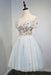 A Line Off the Shoulder Appliques Homecoming Cheap Short Prom Dress - Prom Dresses