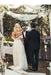 A Line Off the Shoulder Lace Short Sleeve Backless Long Beach Wedding Dress - Wedding Dresses