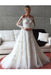 A Line Off the Shoulder Long Sleeves Sweep Train Wedding Dress - Wedding Dresses