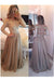 A-Line Sheer Neckline Prom Dresses Floor Length Long Sleeves Evening Dress - Prom Dresses