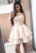 A Line Sleeveless Mini Homecoming Dresses Short Two Layers Prom Dress with Appliques - Prom Dresses
