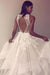 A Line Sleeveless Tulle Lace Appliques Cheap Beach Wedding Dress - Wedding Dresses