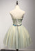 A Line Sweetheart Cute Homecoming Appliques Mini Short Dress with Belt - Prom Dresses