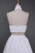 A Line Two Piece Split Prom Dress Sexy Strapless Long Formal Dresses - Prom Dresses