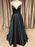 A Line V Neck Backless Dark Green Long Prom Dresses, Simple V Neck Dark Green Formal Dresses, Dark Green Evening Dresses