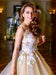 A-line V neck Backless Homecoming Dress with Flowers Appliqued Sleeveless Junior Dresses - Prom Dresses