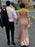 A Line V Neck Backless Pink Satin Long Prom Dresses with  V Neck Backless Pink Formal Dresses, Backless Pink Evening Dresses