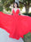 A Line V Neck Backless Red Long Prom Dresses, Open Back Red Formal Graduation Evening Dresses