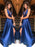 A-Line V-neck Sleeveless Sweep/Brush Train With Ruffles Satin Dresses - Prom Dresses