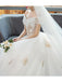 A-Line Wedding Dresses Off Shoulder Cathedral Train Lace Short Sleeve with Lace Insert Appliques 2020 - wedding dresses