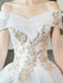 A-Line Wedding Dresses Off Shoulder Cathedral Train Lace Short Sleeve with Lace Insert Appliques 2020 - wedding dresses