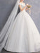 A-Line Wedding Dresses Off Shoulder Floor Length Tulle Cap Sleeve with Embroidery 2020 - wedding dresses
