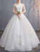 A-Line Wedding Dresses Off Shoulder Floor Length Tulle Cap Sleeve with Embroidery 2020 - wedding dresses