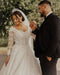 A line wedding dresses with sleeves Floral Lace Bridal Dress - Wedding Dresses