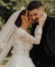 A line wedding dresses with sleeves Floral Lace Bridal Dress - Wedding Dresses