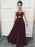 A-Line/Princess Halter Sleeveless Floor-Length Applique Elastic Woven Satin Dresses - Prom Dresses