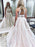 A-Line/Princess High Neck Sleeveless Sweep/Brush Train Applique Tulle Two Piece Dresses - Prom Dresses