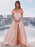 A-Line/Princess Satin Off-the-Shoulder Sleeveless Hand-Made Flower Sweep/Brush Train Dresses - Prom Dresses