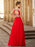 A-line/Princess Scoop Beading Sleeveless Floor-length Chiffon Dresses - Prom Dresses