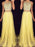 A-Line/Princess Scoop Sleeveless Sweep/Brush Train Beading Chiffon Two Piece Dresses - Prom Dresses