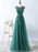 A-Line/Princess Scoop Sleeveless Tulle Floor-Length Dresses - Prom Dresses