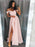 A-Line/Princess Sleeveless Off-the-Shoulder Sweep/Brush Train Ruffles Elastic Woven Satin Dresses - Prom Dresses