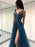 A-Line/Princess Sleeveless V-neck Floor-Length Applique Tulle Dresses - Prom Dresses