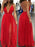 A-Line/Princess Spaghetti Straps Sleeveless Floor-Length Chiffon Dresses - Prom Dresses