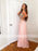 A-Line/Princess V-Neck Sleeveless Sweep/Brush Train Beading Tulle Dresses - Prom Dresses