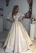 Amazing Excellent Affordable A-line Half Sleeves V-neck Ruched Prom with Lace Top Long Evening Dress - Prom Dresses