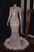 Amazing Sequins V-neck Long Sleeve Mermaid Prom Dresses - Prom Dresses