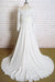 Appliques Long Sleeve Chiffon A-line Wedding Dress - Wedding Dresses