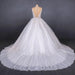 Ball Gown Sheer Neck Sleeveless White Lace Appliqued Wedding Dress - Wedding Dresses