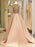 Ball Gown Sleeveless Bateau Sweep/Brush Train Beading Satin Dresses - Prom Dresses