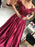 Ball Gown Sleeveless Off-the-Shoulder Applique Satin Floor-Length Dresses - Prom Dresses