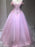 Ball Gown Sleeveless Spaghetti Straps Tulle Crystal Floor-Length Dresses - Prom Dresses