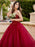 Ball Gown Tulle Applique Sweetheart Sleeveless Floor-Length Dresses - Prom Dresses