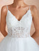 Ball Gown Wedding Dress 2021 Princess Straps Neck Sleeveless Natural Waist Studded Tulle Bridal Gowns With Train