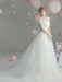 Ball Gown Wedding Dress Princess Silhouette Sweetheart Neck Short Sleeves Basque Waist Chapel Train Bridal Dresses
