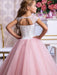 Flower Girl Dresses Bateau Neck Sleeveless Ankle Length Bows Sash Butterfly Kids Party Dresses