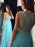 Bateau Sleeveless Floor-Length A-line With Beading Chiffon Dresses - Prom Dresses