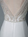 Beach Wedding Dress A Line Sleeveless V Neck High Split Floor Length Backless Sexy Bridal Gown