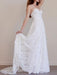 Beach Wedding Dress A Line Sweetheart Neck Straps Floor Length Lace Bridal Gown With Train