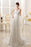 Beach Wedding Dresses Chiffon Ivory Bridal Dress Lace Beading V Neck Court Train Summer Bridal Gown